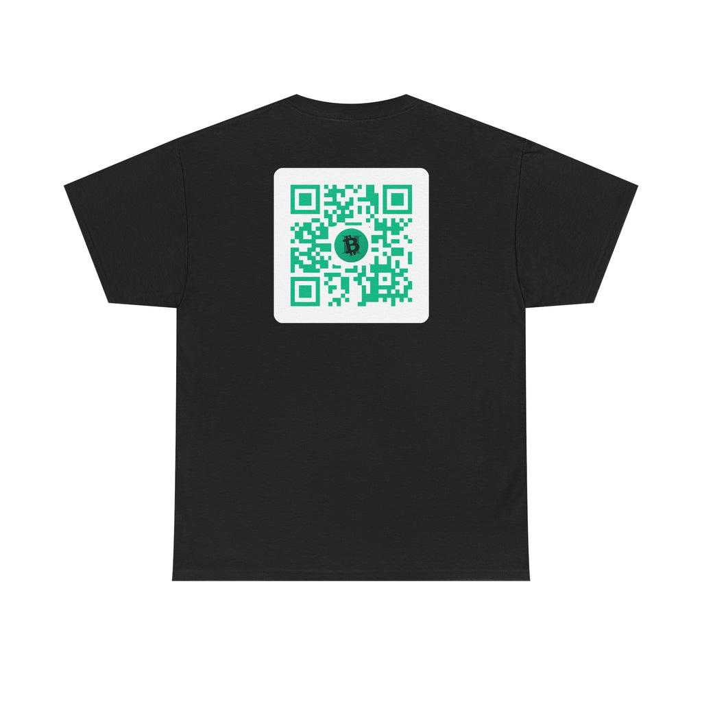 Bitcoin QR Code T-Shirt — Crypto Logo Tee with Scannable Back QR