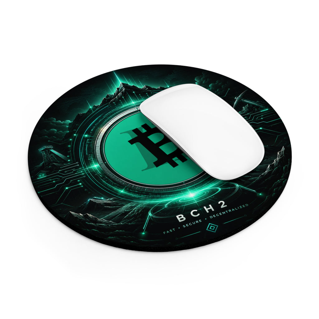 Bitcoin Cash (BCH) Round Mouse Pad