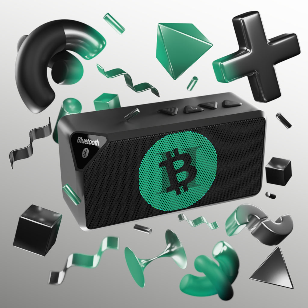 Bitcoin Logo Bluetooth Speaker — Portable Wireless Speaker with Crypto Design