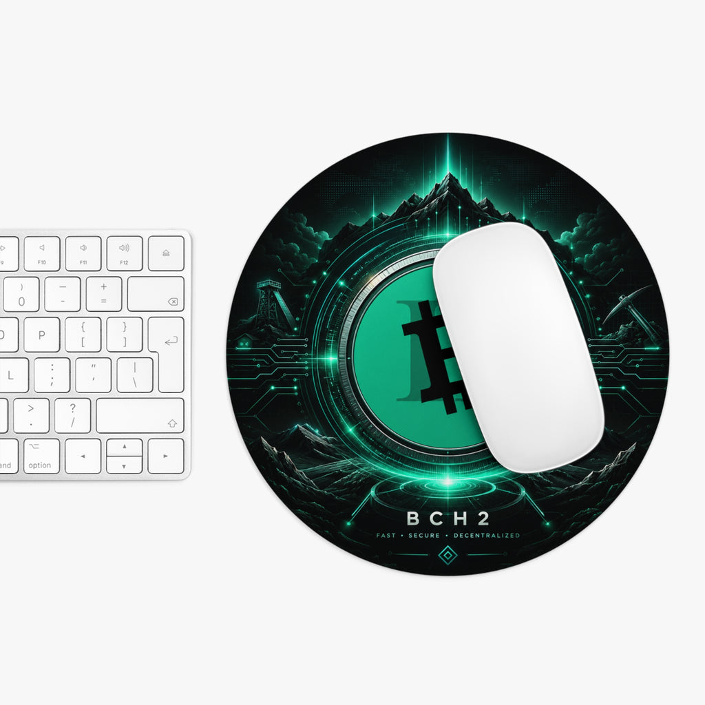 Bitcoin Cash (BCH) Round Mouse Pad