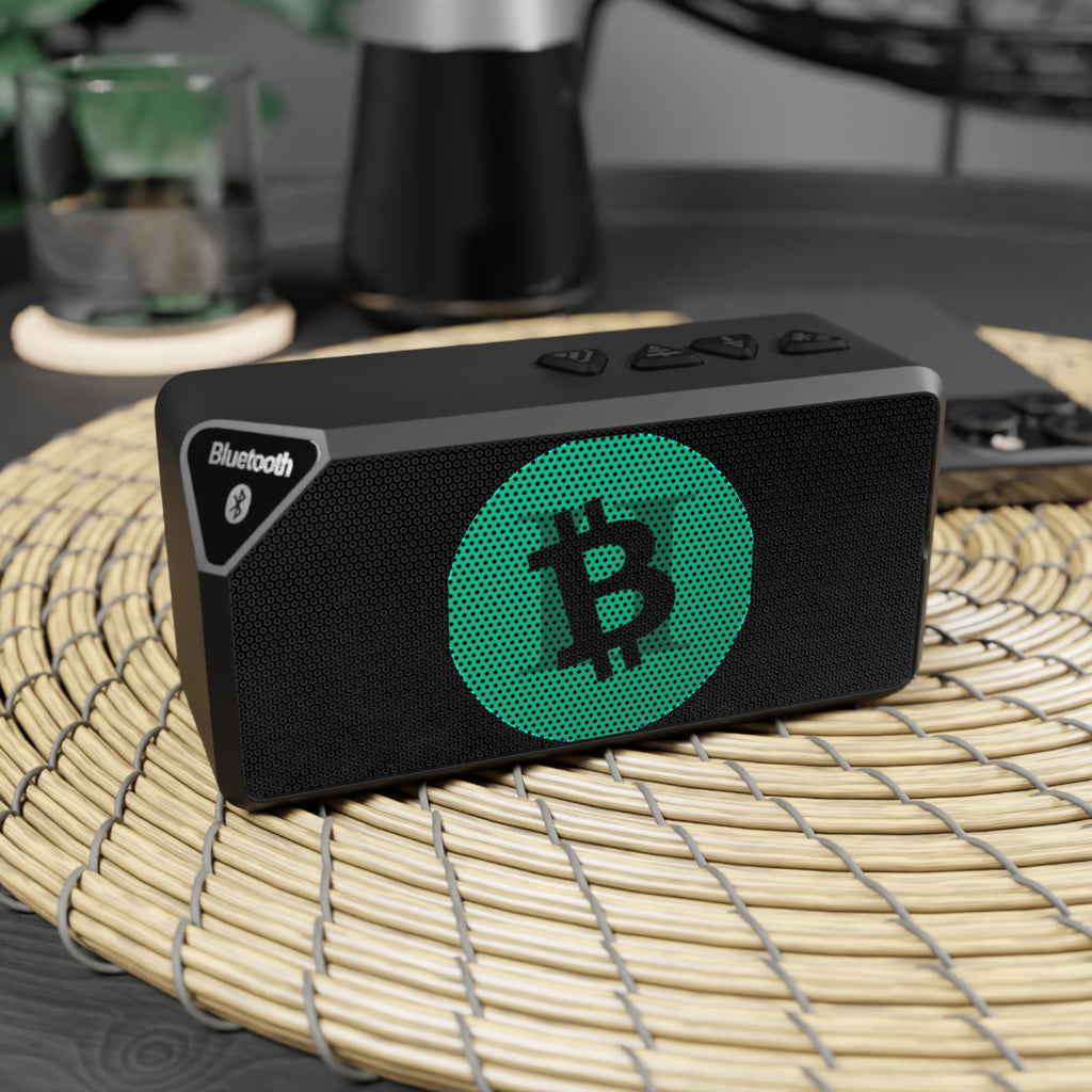 Bitcoin Logo Bluetooth Speaker — Portable Wireless Speaker with Crypto Design